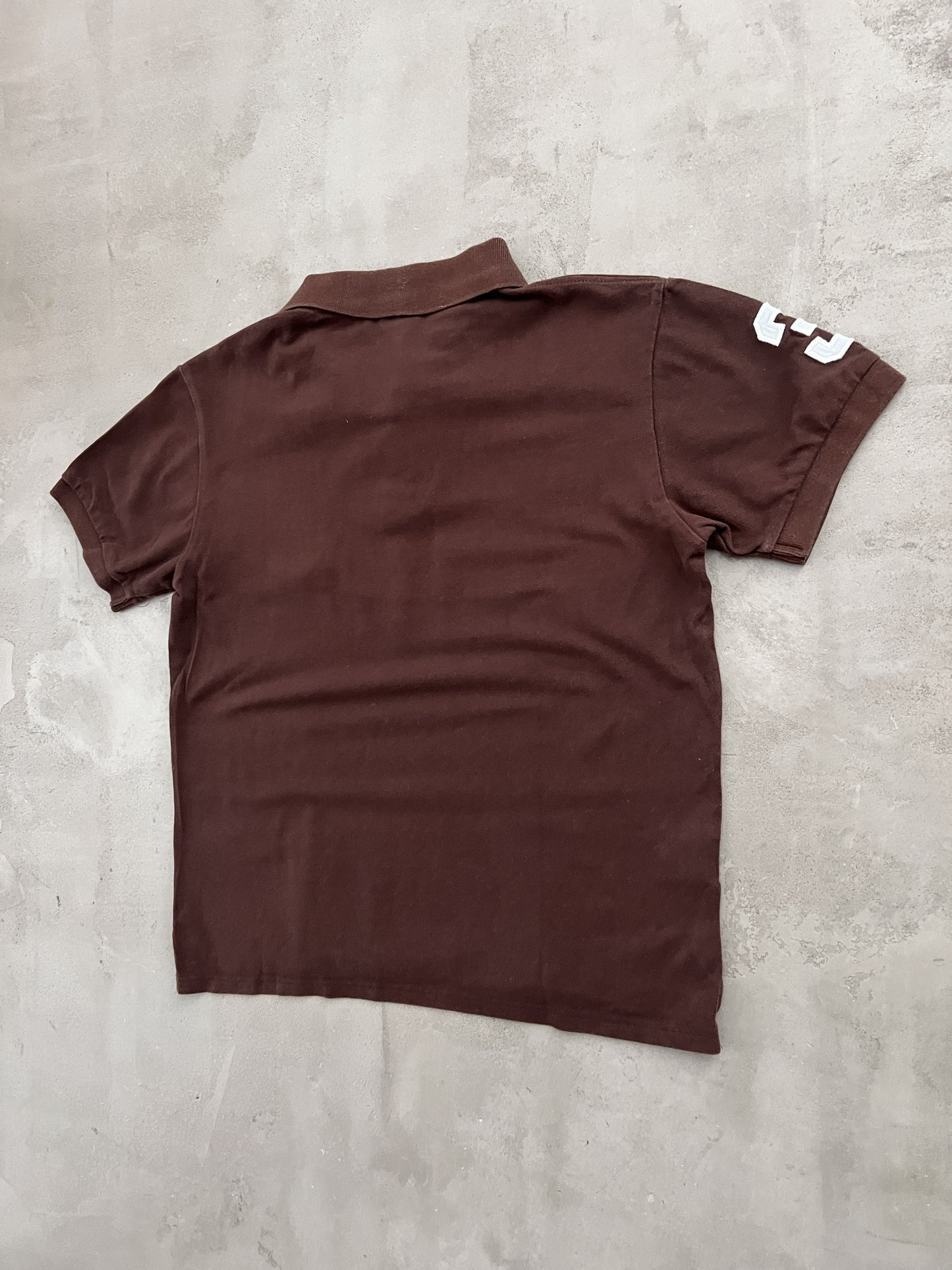 MOCHA RALPH LAUREN BIG PONY POLO - 2000S - WOMENS S/M