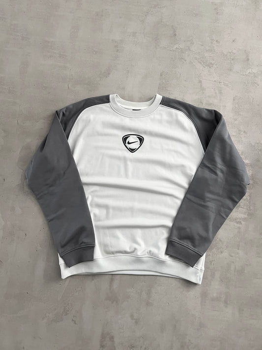 GREY NIKE SWEATER - 2000S - XL