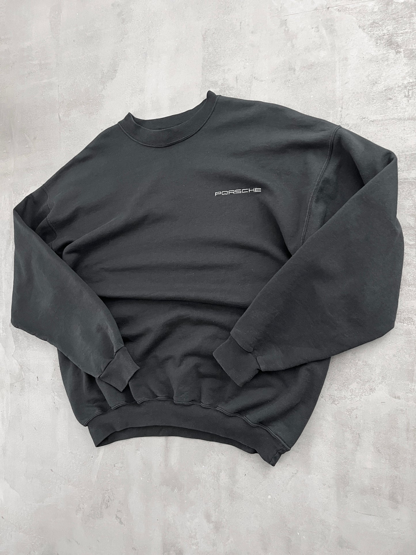 BLACK PORSCHE SWEATER - 1990S - XL