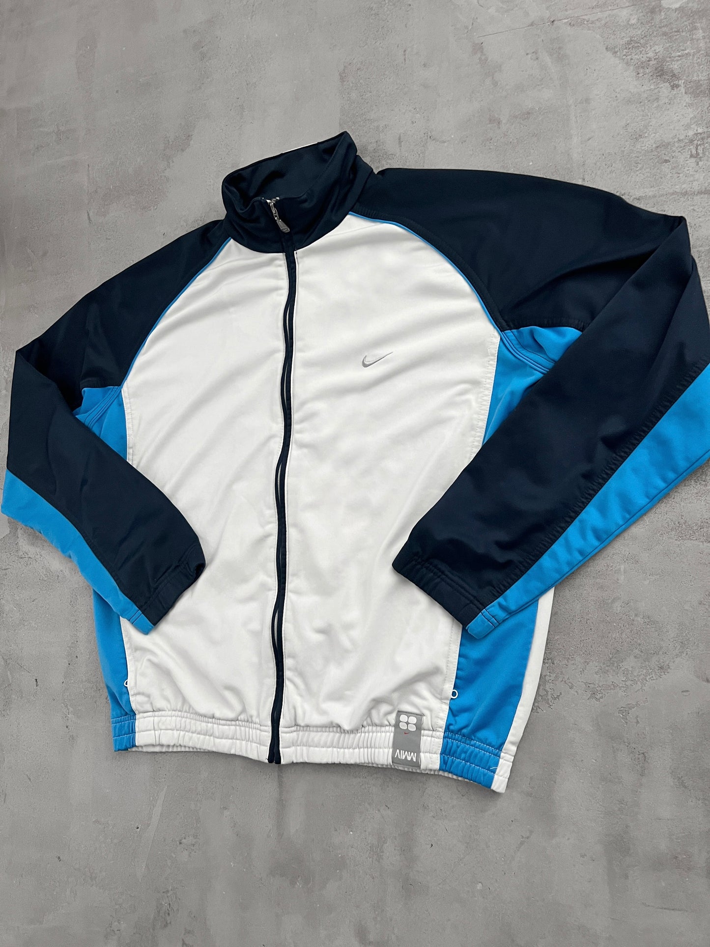 WHITE/NAVY NIKE ITALY JACKET - 2000S - L