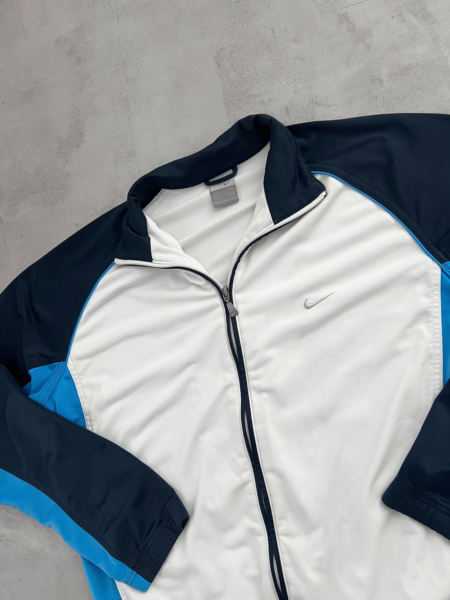 WHITE/NAVY NIKE ITALY JACKET - 2000S - L