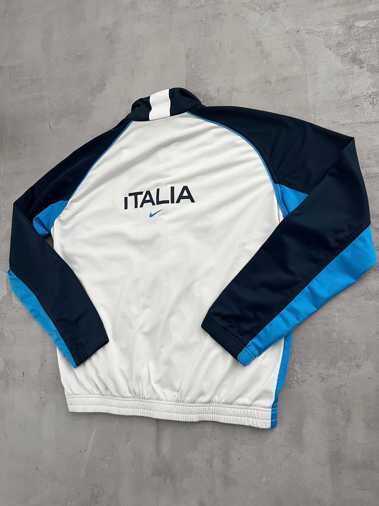 WHITE/NAVY NIKE ITALY JACKET - 2000S - L
