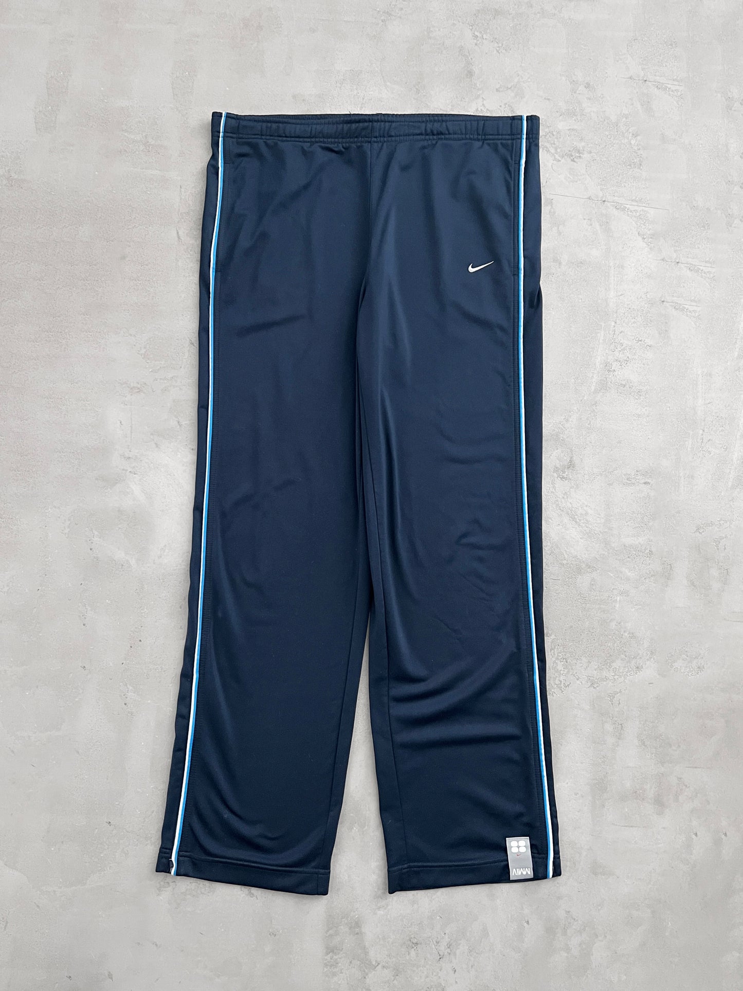 NAVY NIKE TRACK PANTS - 2000S - XL/L