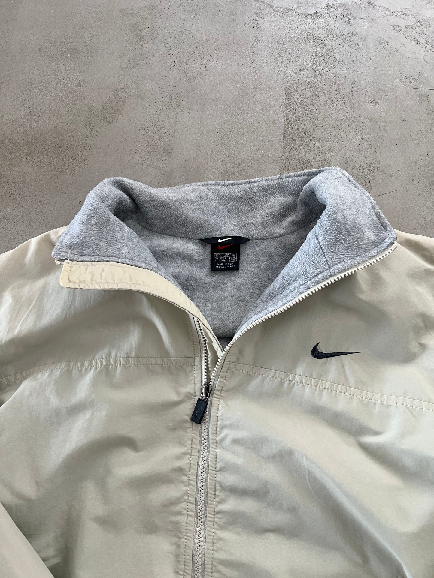 CREME NIKE TRACK JACKET - 1990S - L/XL