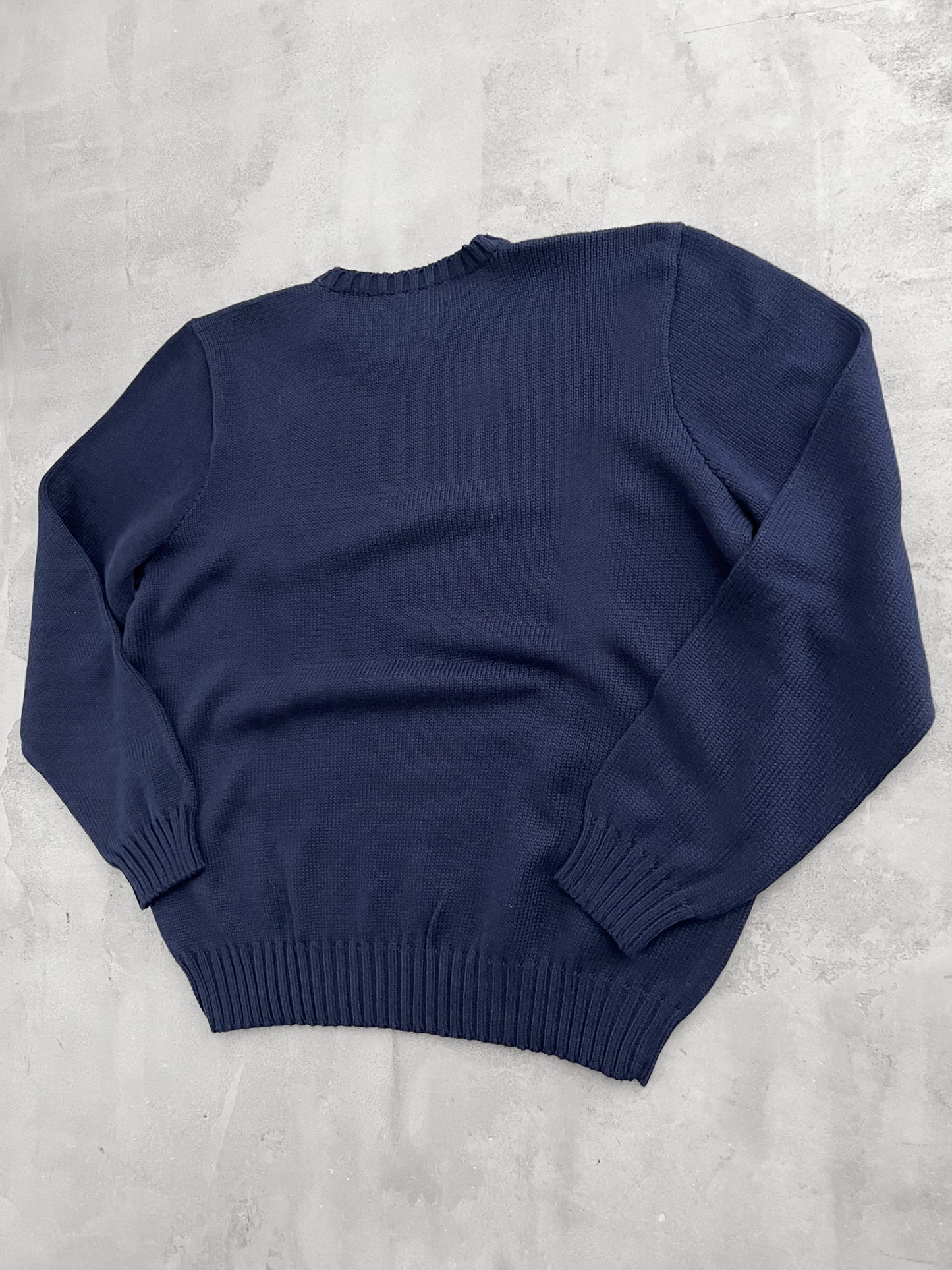 NAVY RALPH LAUREN KNIT SWEATER - 2000S - M