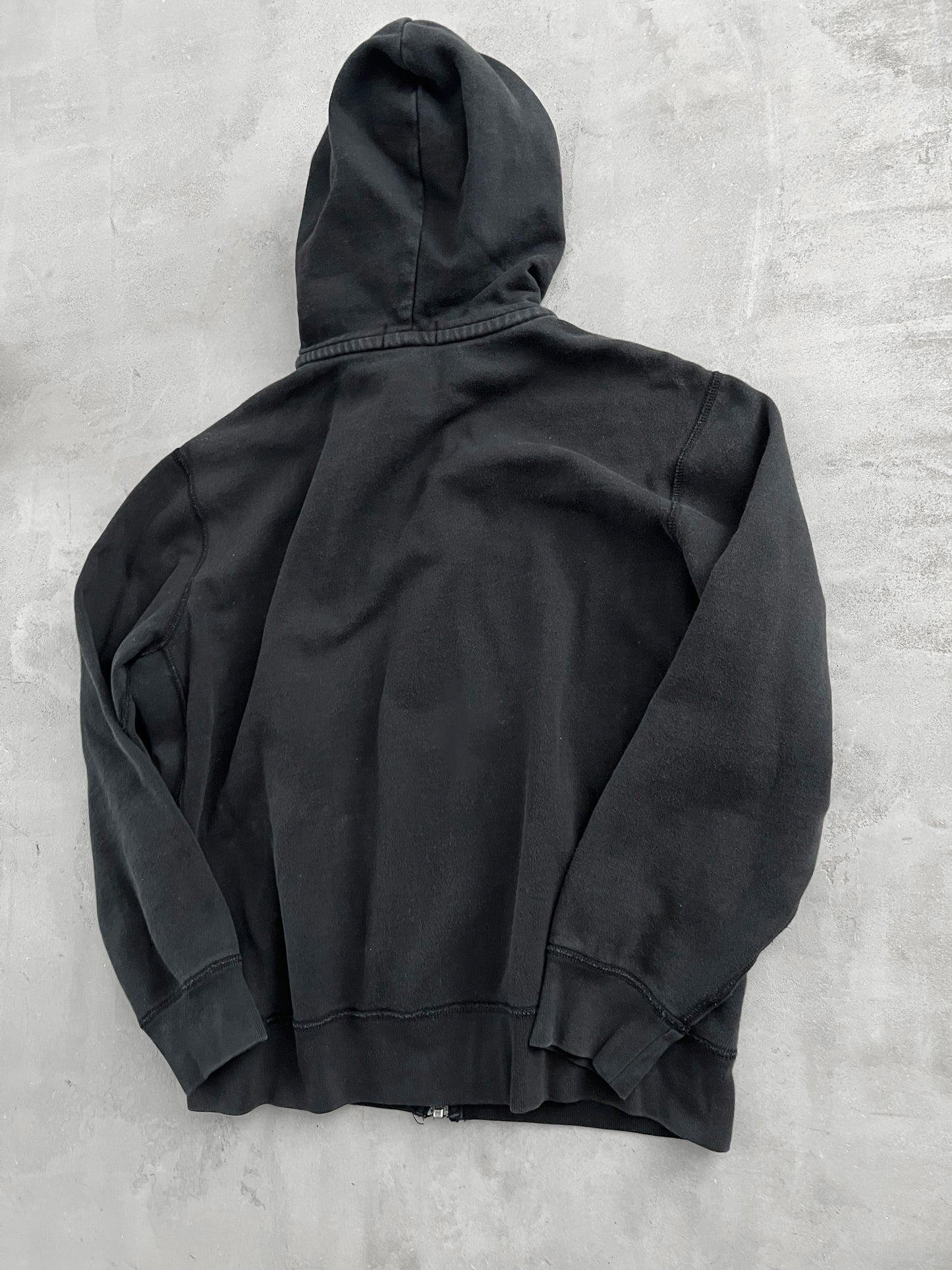 BLACK RALPH LAUREN ZIP UP HOODIE - 2000S - M
