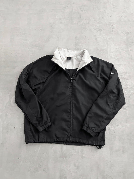 BLACK/CREME NIKE GOLF JACKET - 2000S - L/M