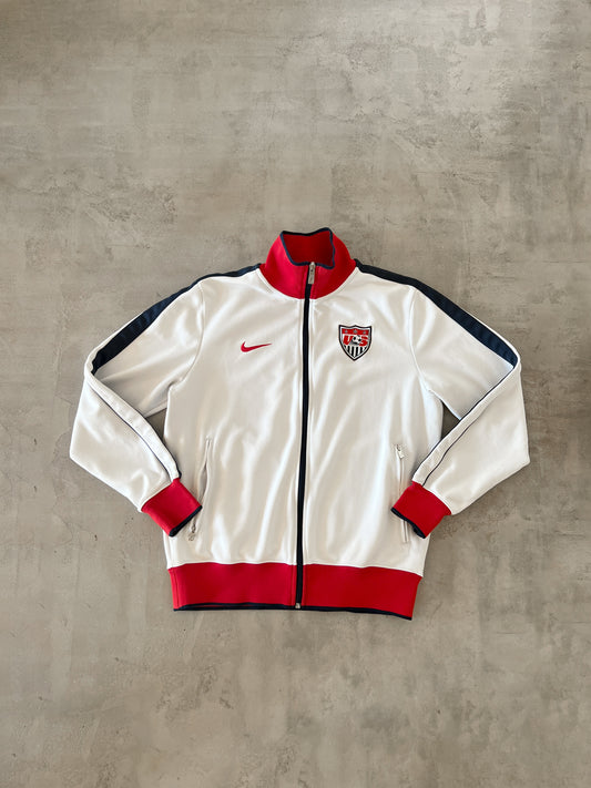 WHITE/RED USA NIKE SOCCER TRACK JACKET - M