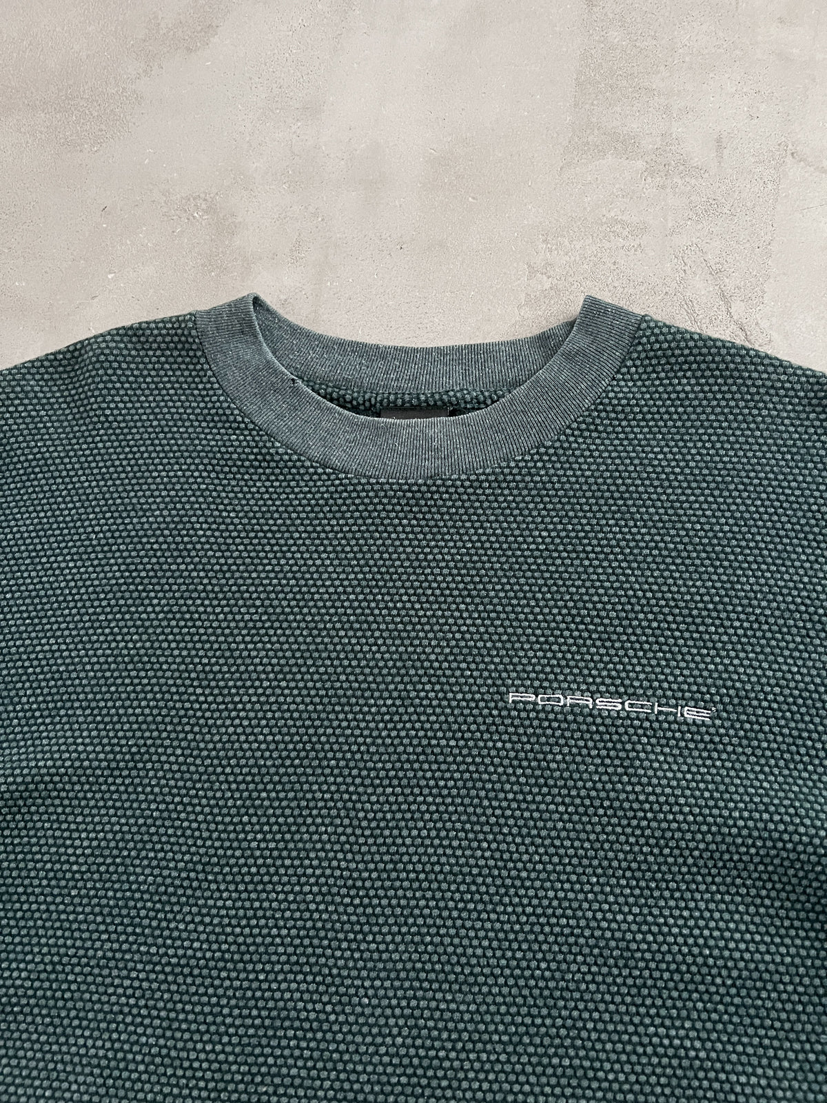 GREEN PORSCHE TEE - 1990S - L