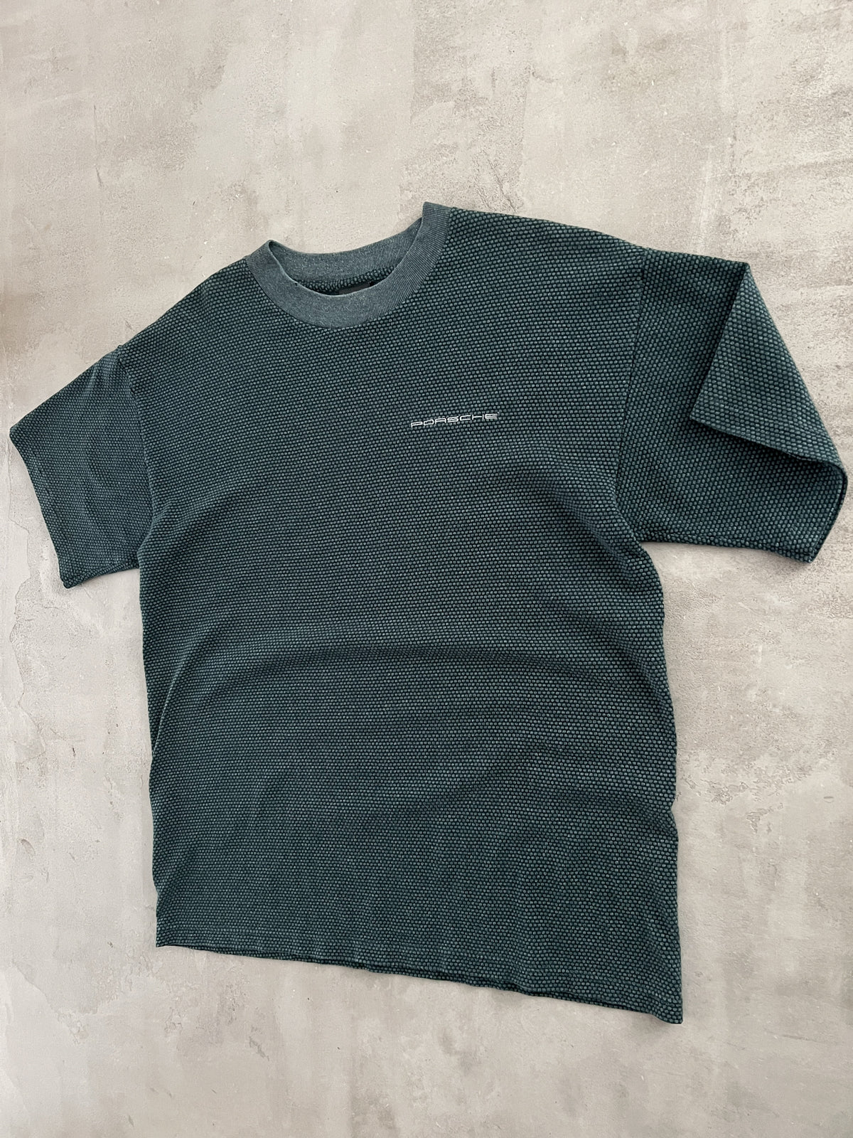 GREEN PORSCHE TEE - 1990S - L
