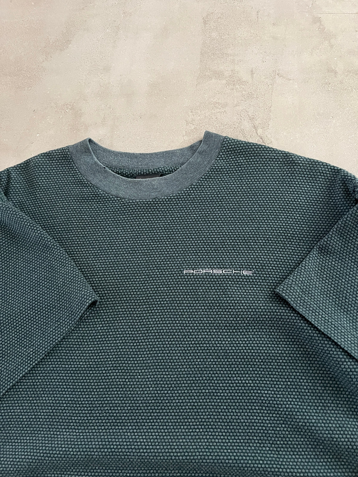 GREEN PORSCHE TEE - 1990S - L