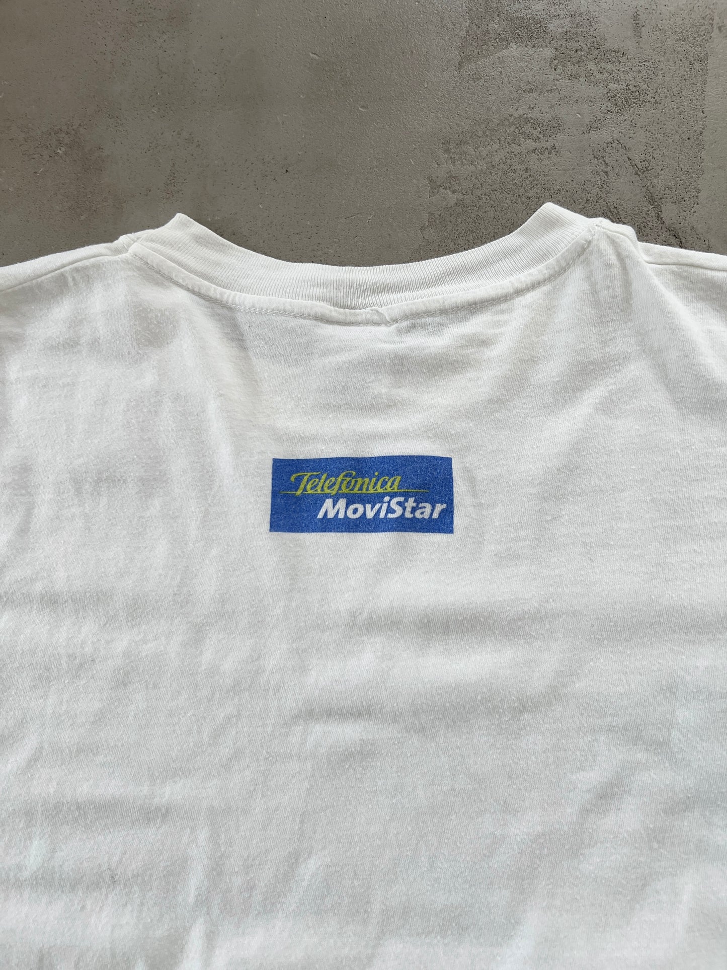 WHITE CARLOS SAINZ SENIOR FORD RALLY TEE - 1990S - L/M