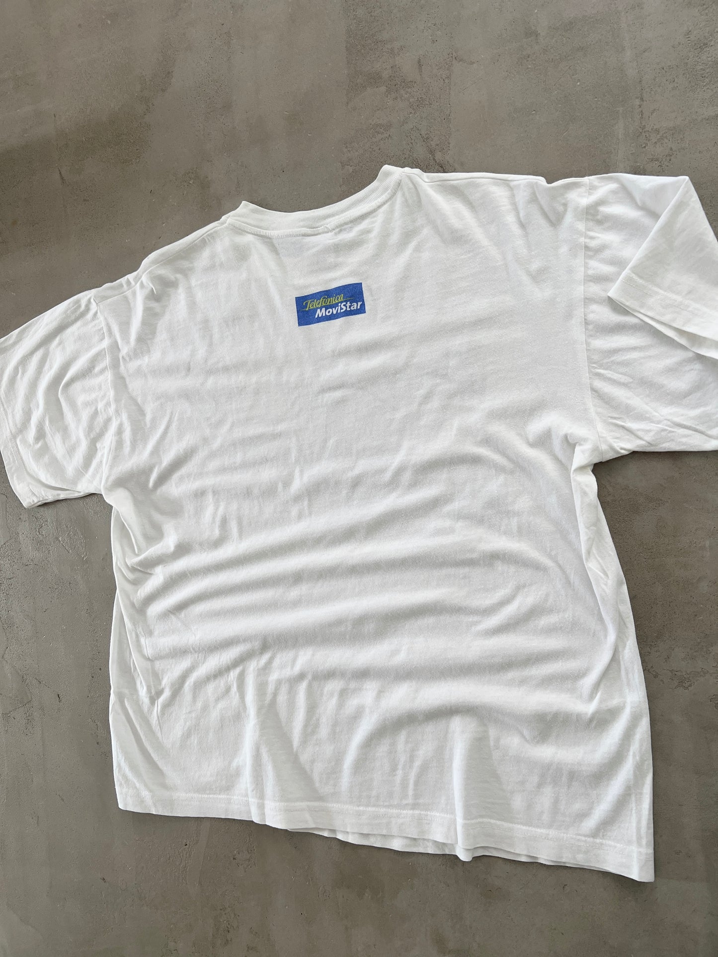 WHITE CARLOS SAINZ SENIOR FORD RALLY TEE - 1990S - L/M