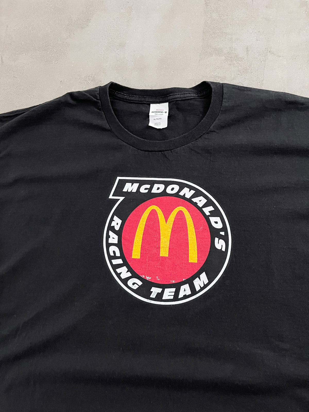 BLACK MCDONALDS RACING TEE - 2000S - XL