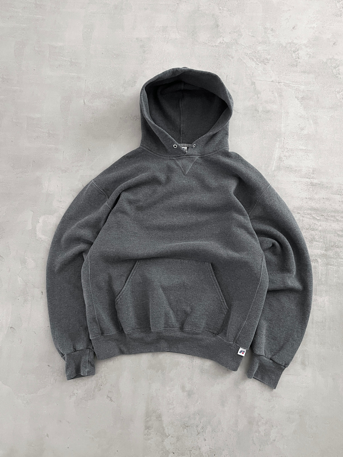 GREY RUSSELL HOODIE - 2000S - XL