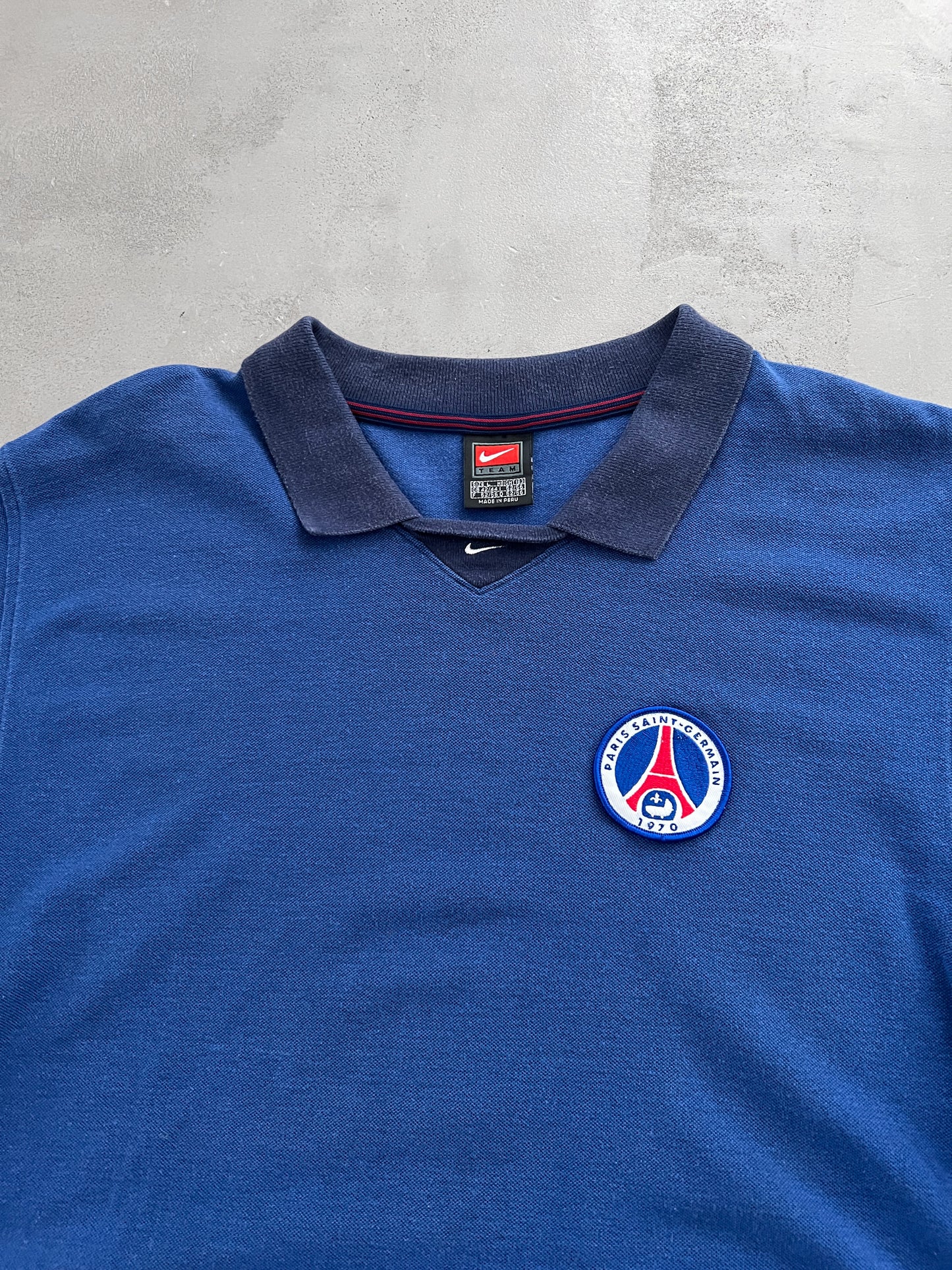 NAVY PSG NIKE POLO - 2000S - L