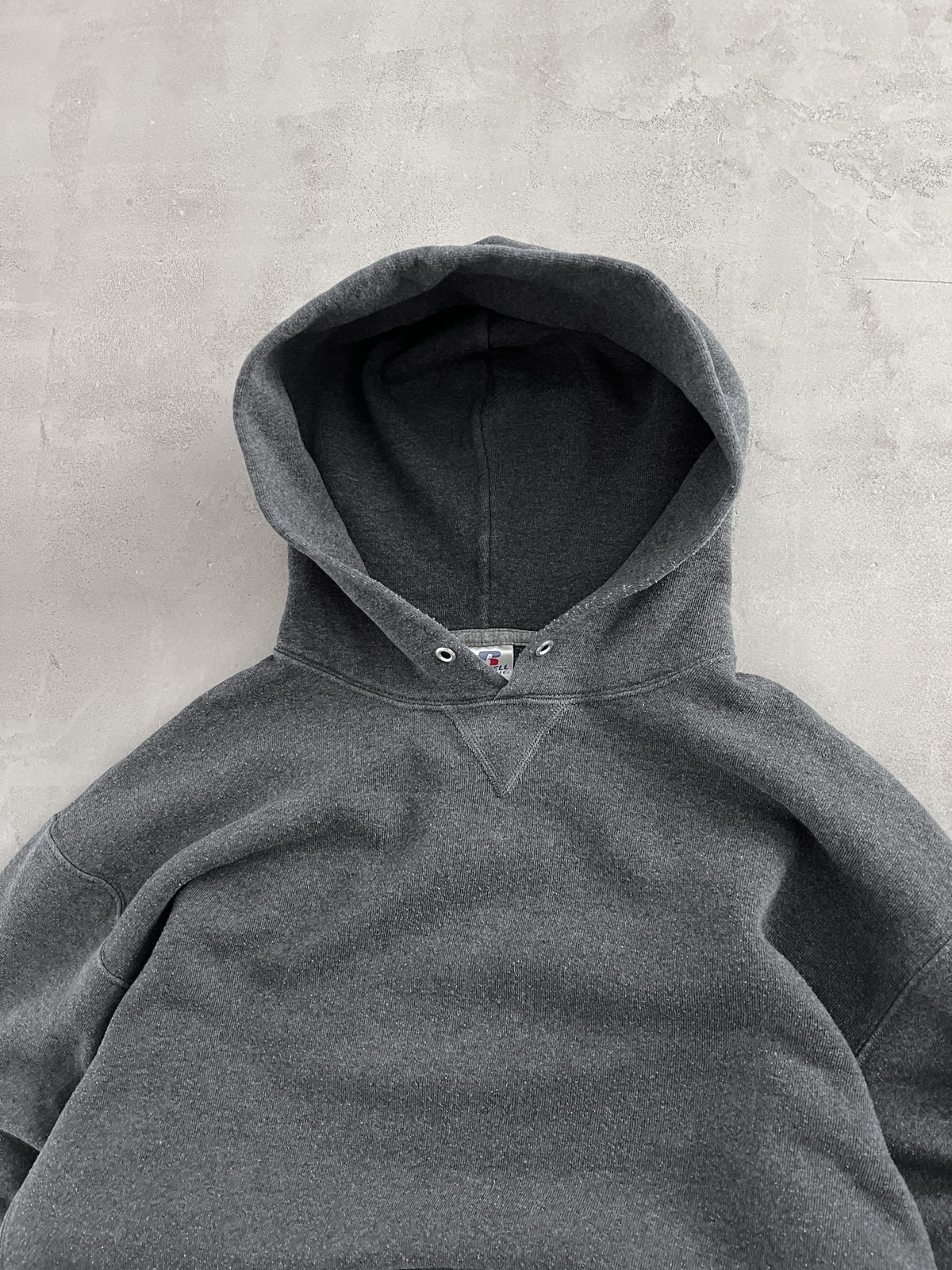 GREY RUSSELL HOODIE - 2000S - XL
