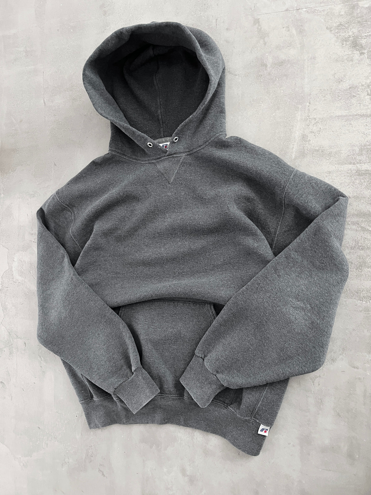 GREY RUSSELL HOODIE - 2000S - XL