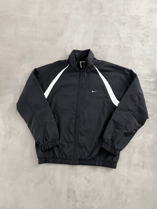 BLACK NIKE TRACK JACKET - 2000S - M