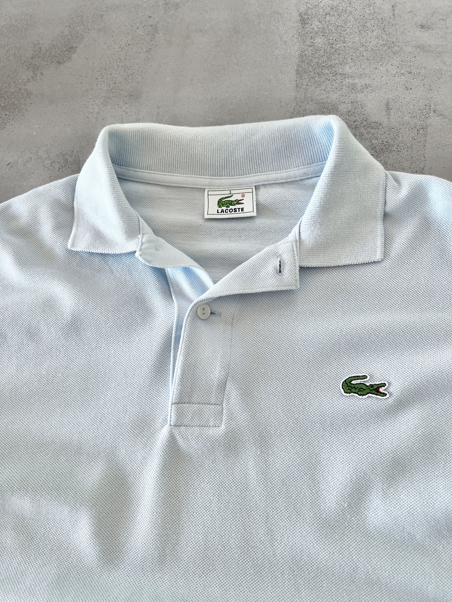 BABY BLUE LACOSTE LONG SLEEVE - 2000S - M