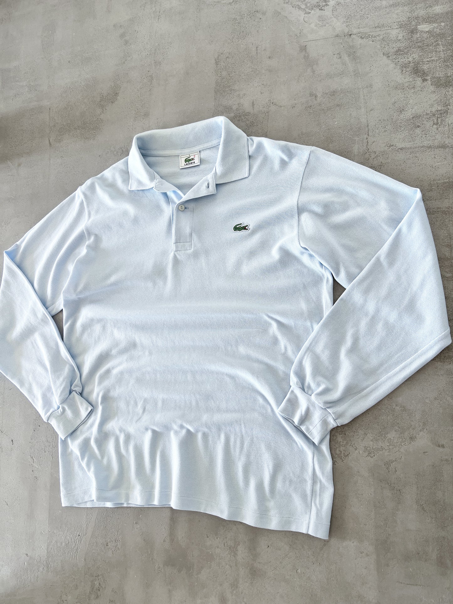 BABY BLUE LACOSTE LONG SLEEVE - 2000S - M