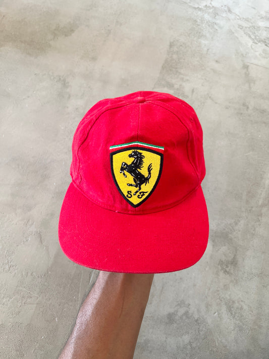 RED FERRARI CAP - 1990S