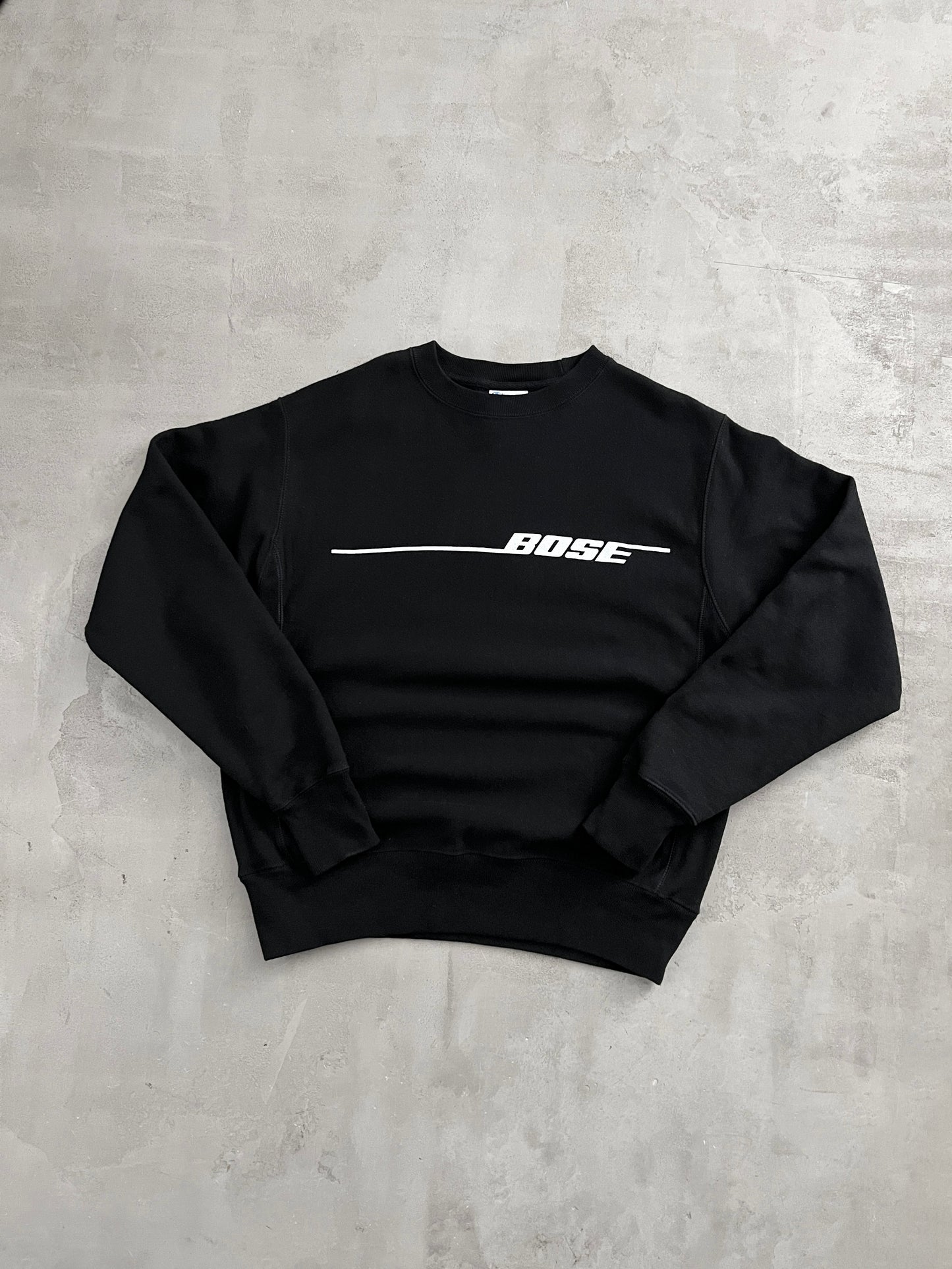 BLACK BOSE PROMO SWEATER - 1990S - M/L