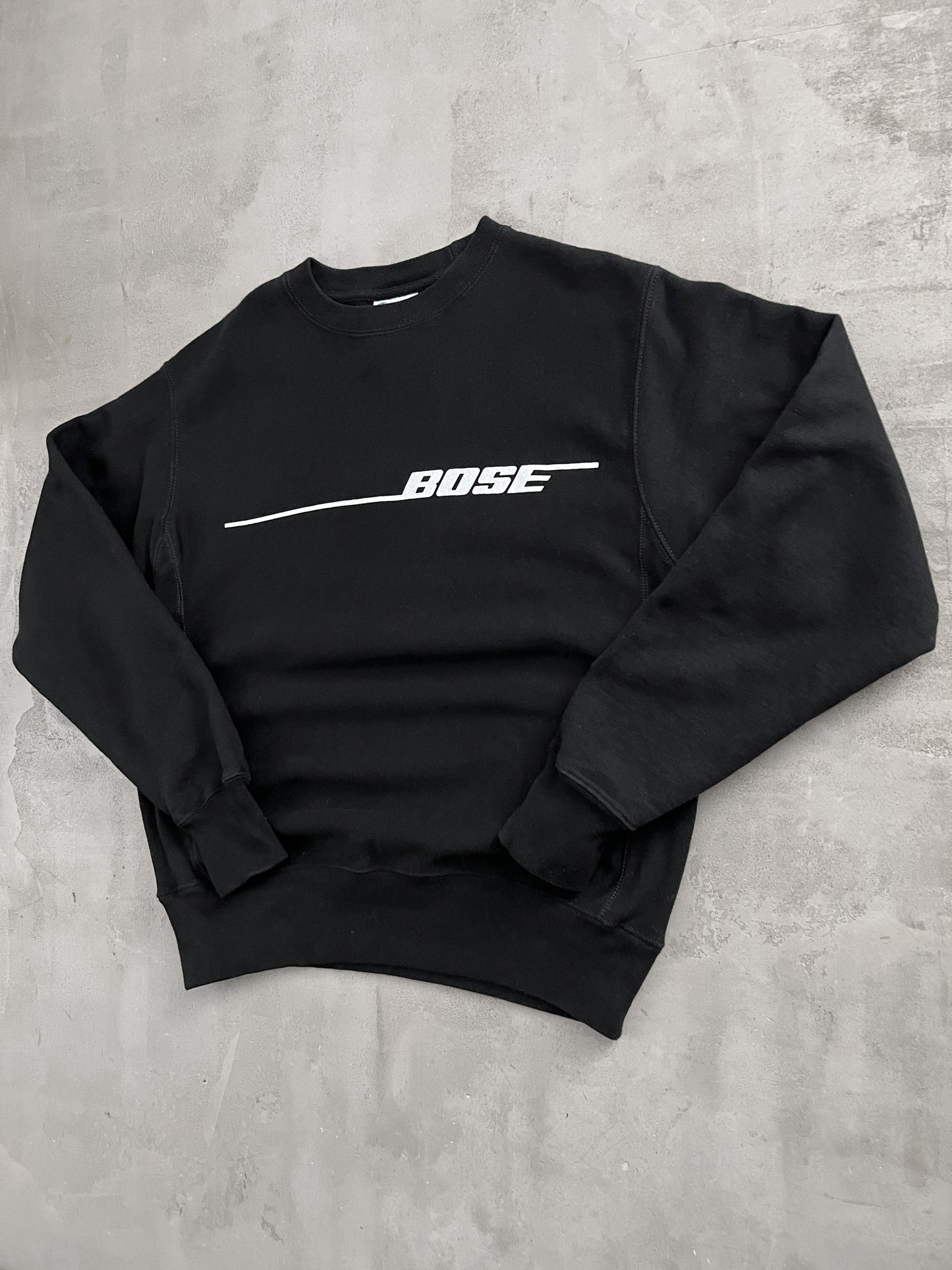 BLACK BOSE PROMO SWEATER - 1990S - M/L