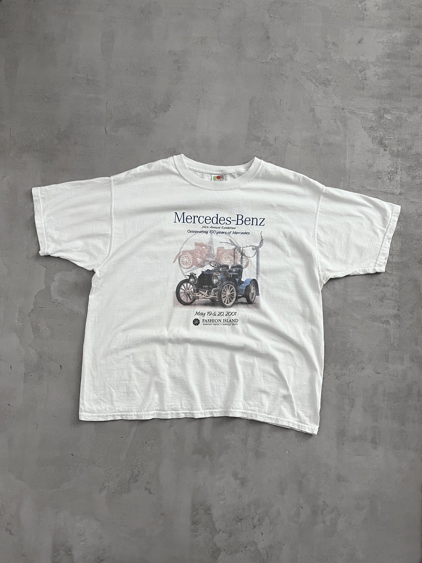 WHITE MERCEDES BENZ TEE - 2001 - L