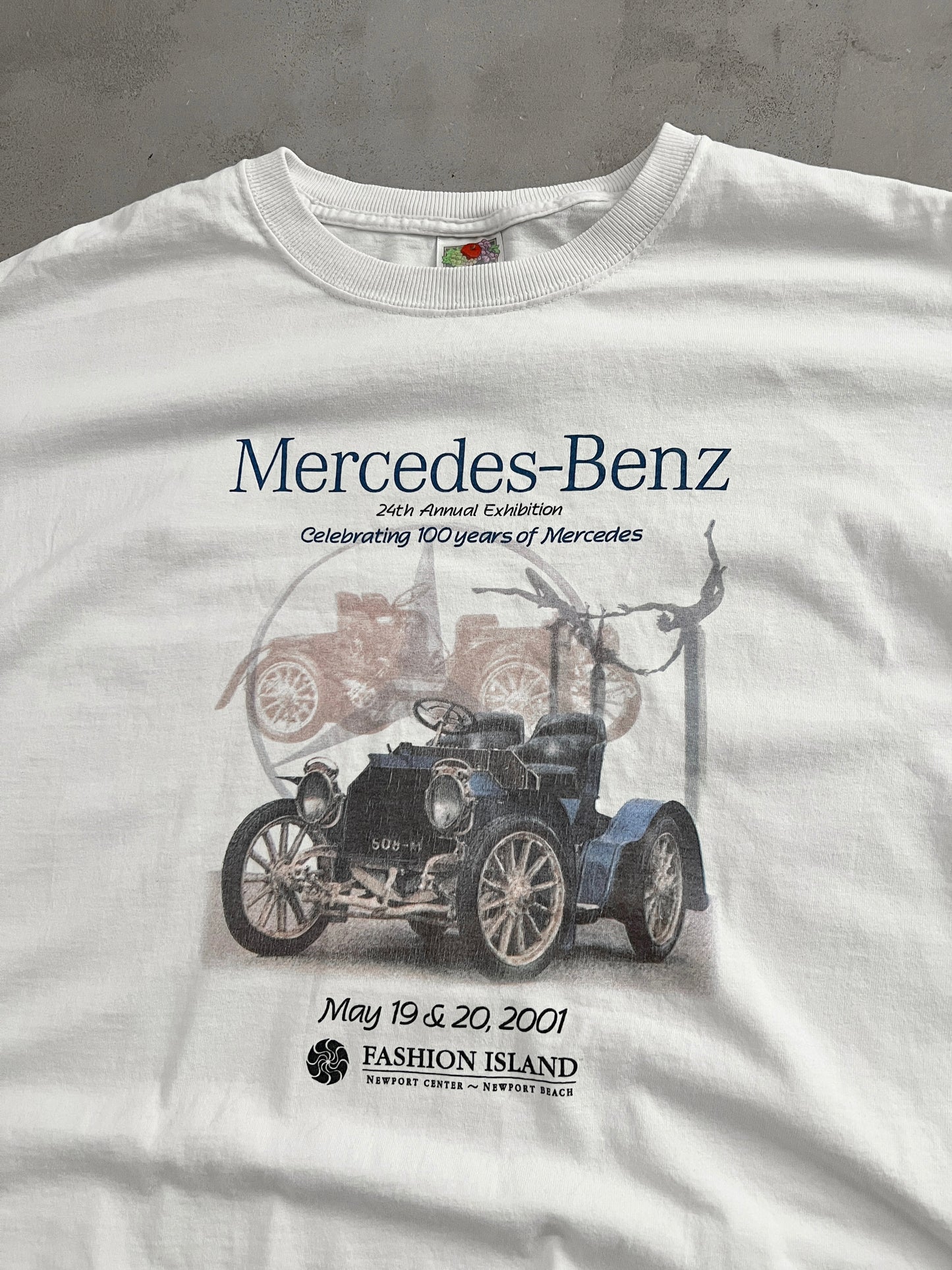 WHITE MERCEDES BENZ TEE - 2001 - L