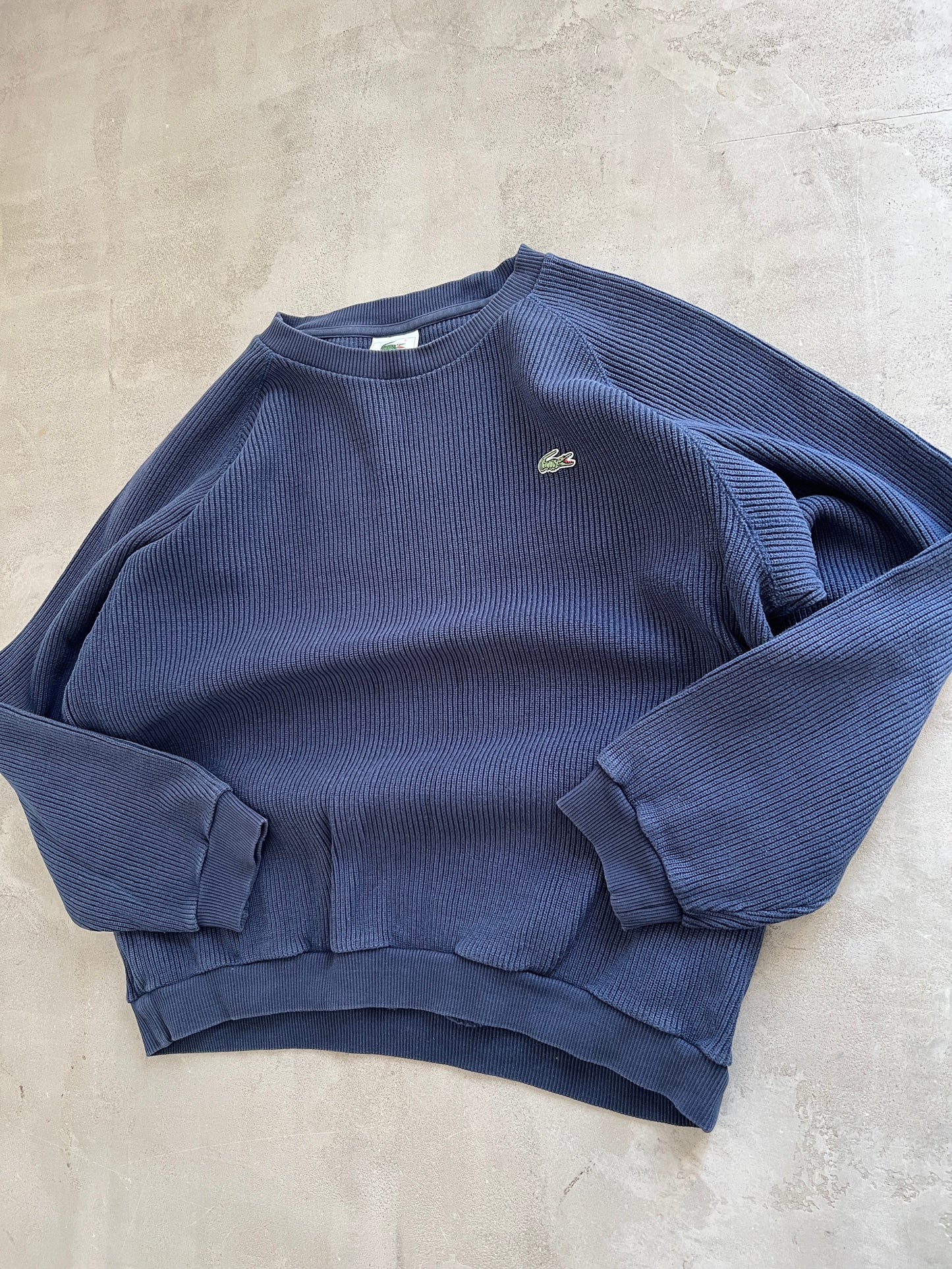 NAVY LACOSTE SWEATER - 2000S - M