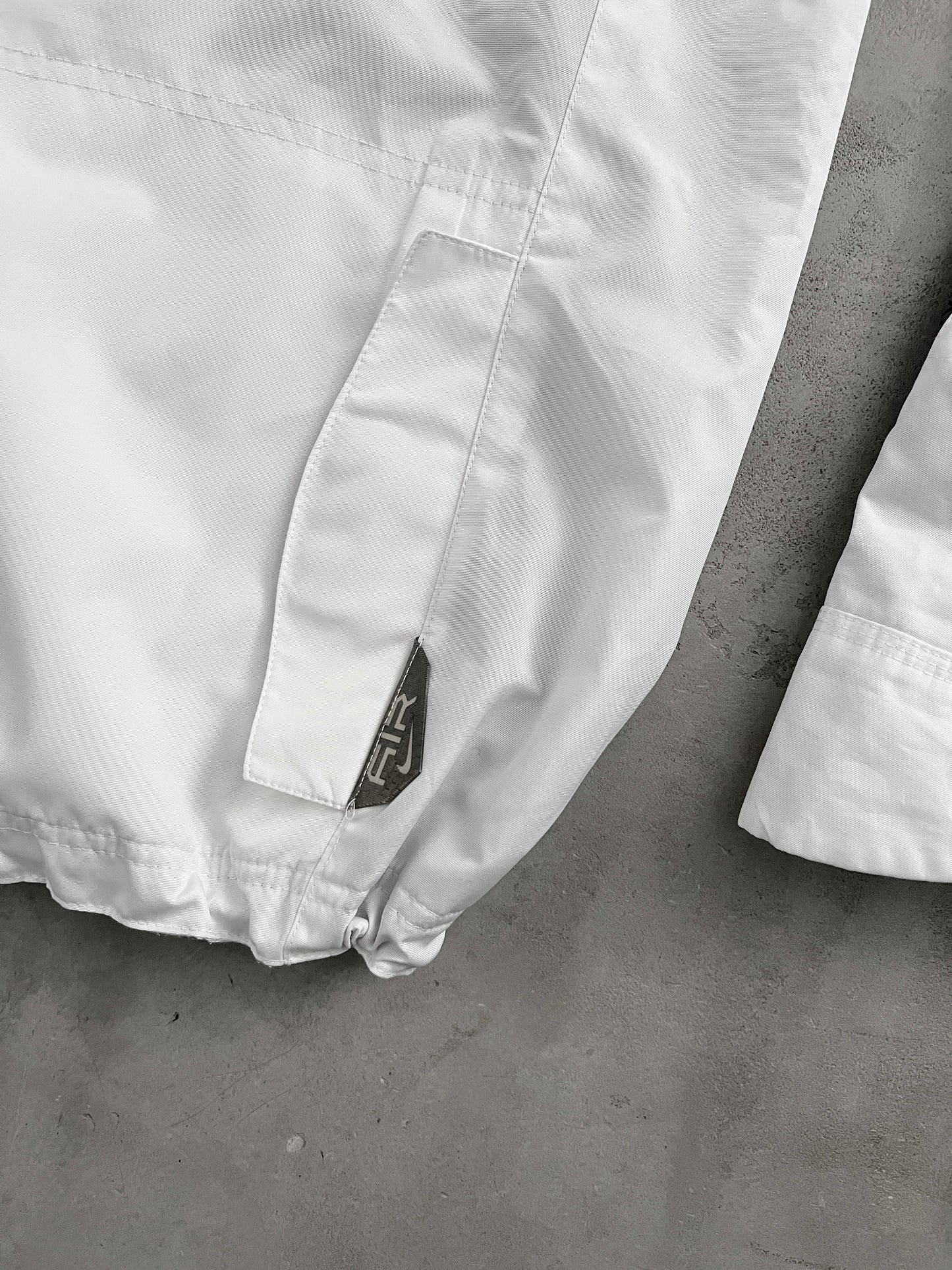 WHITE NIKE AIR TRACK JACKET - 2000S - XL