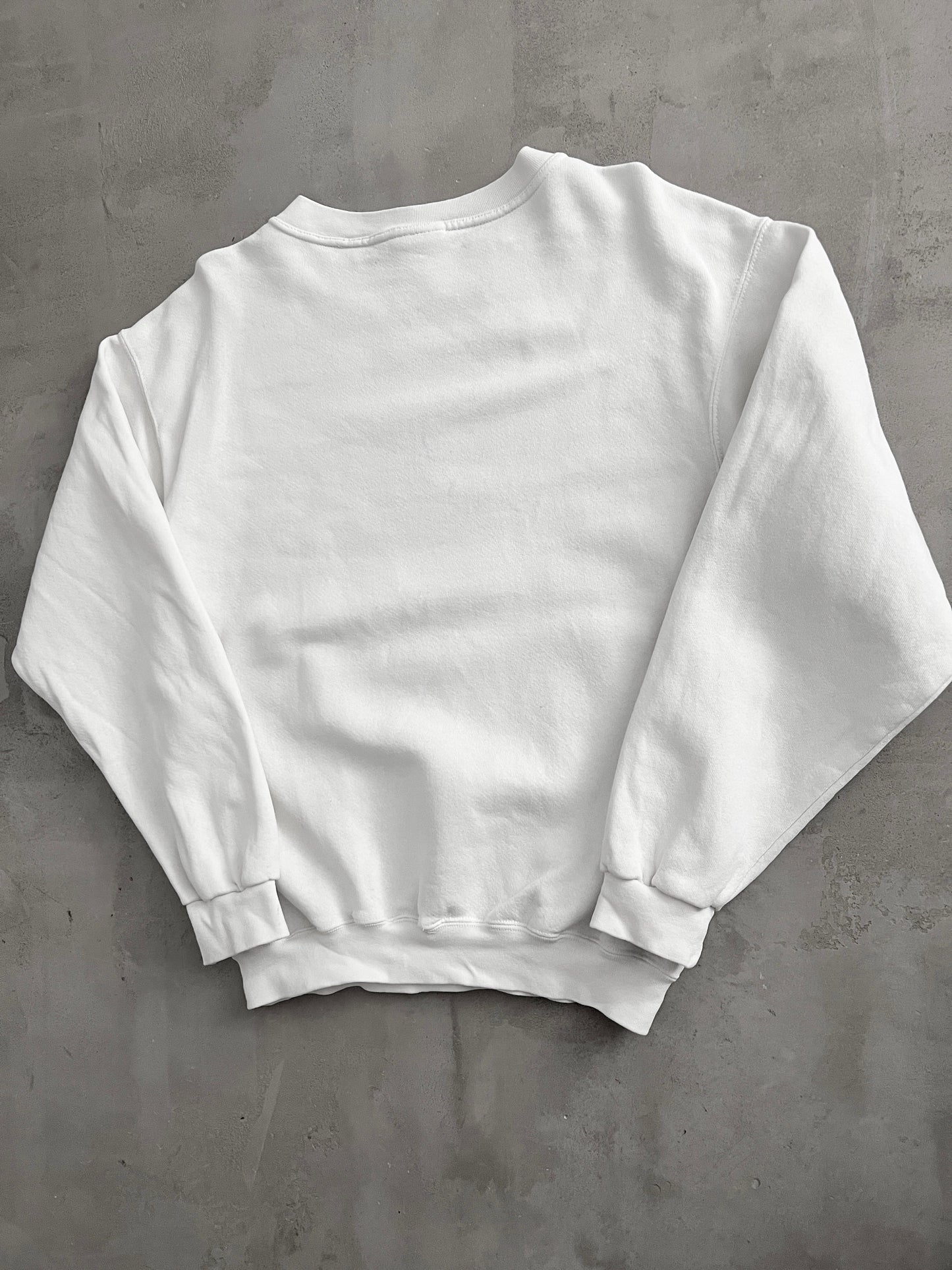 WHITE NIKE TOWN SWEATER - 1990S. -S