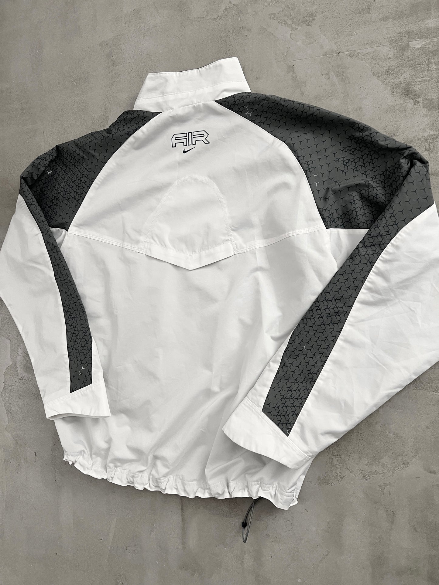 WHITE NIKE AIR TRACK JACKET - 2000S - XL