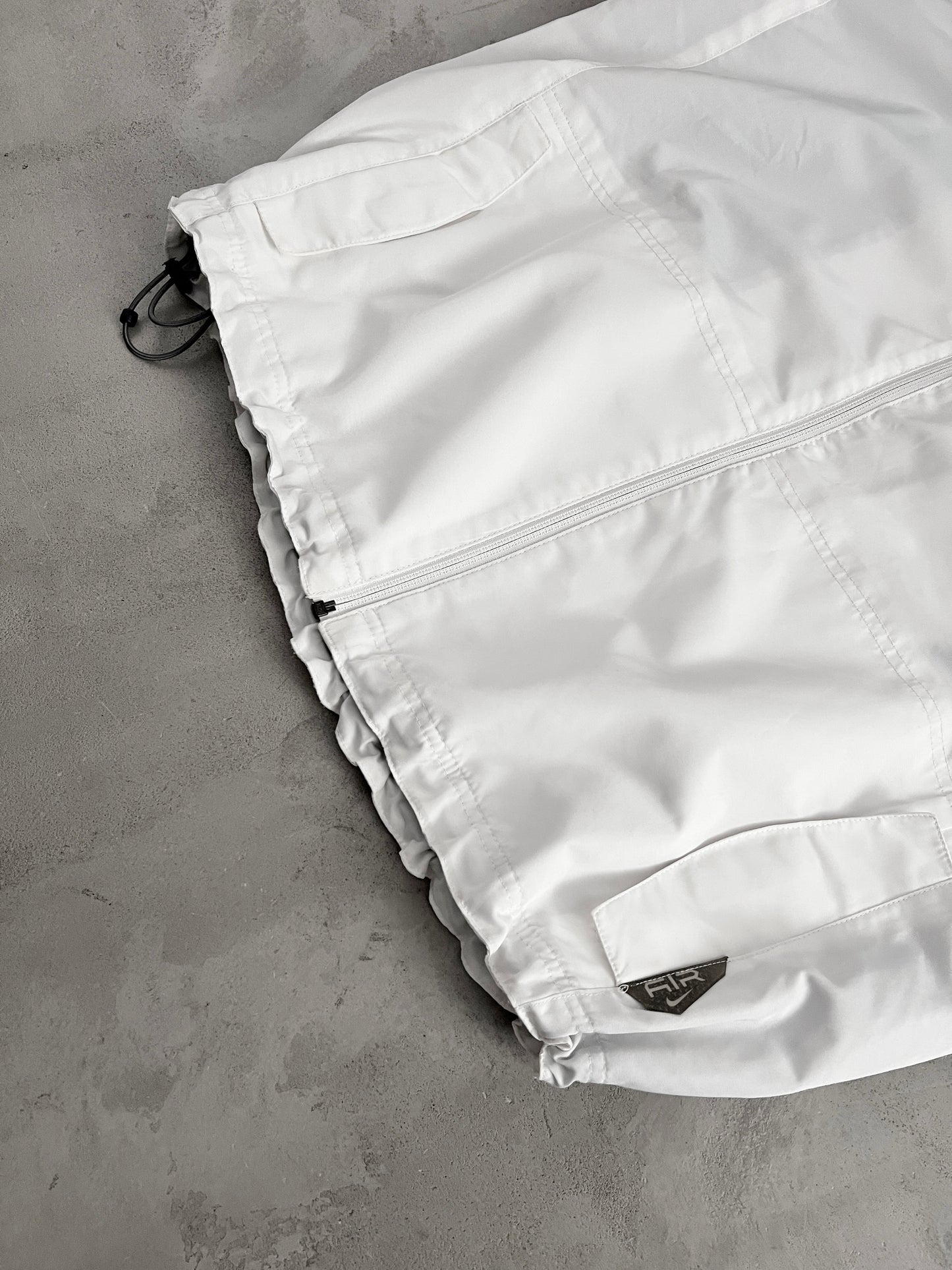 WHITE NIKE AIR TRACK JACKET - 2000S - XL