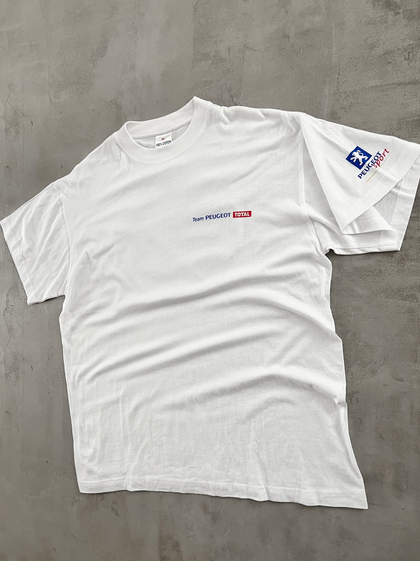 WHITE PEUGEOT RACING TEE - 2001 - XL
