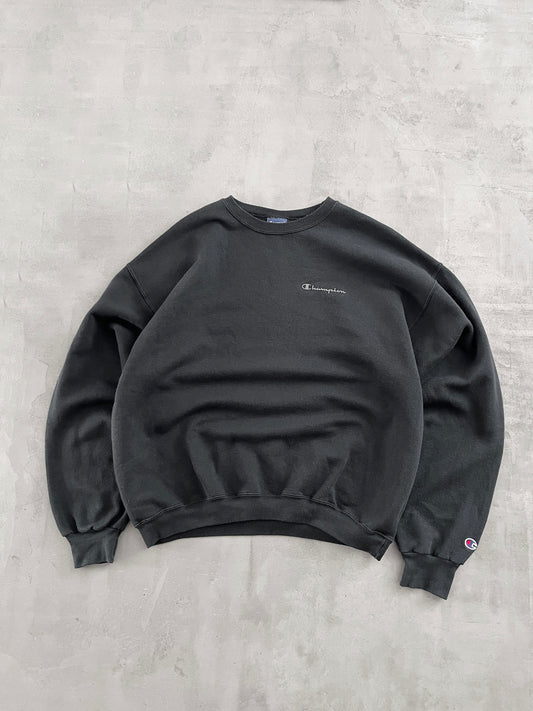 BLACK CHAMPION SWEATER - 1990S - XL/L