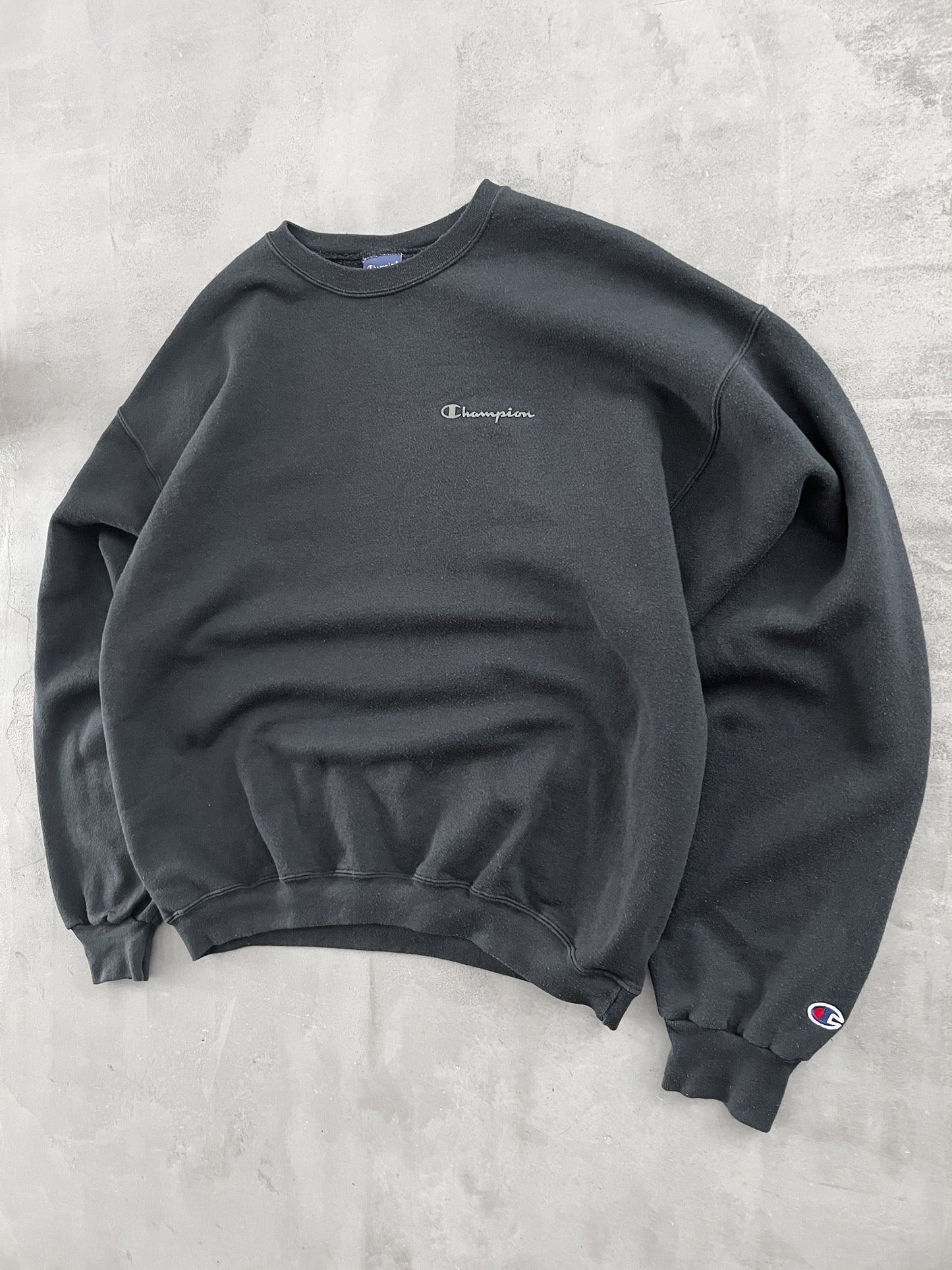 BLACK CHAMPION SWEATER - 1990S - XL/L