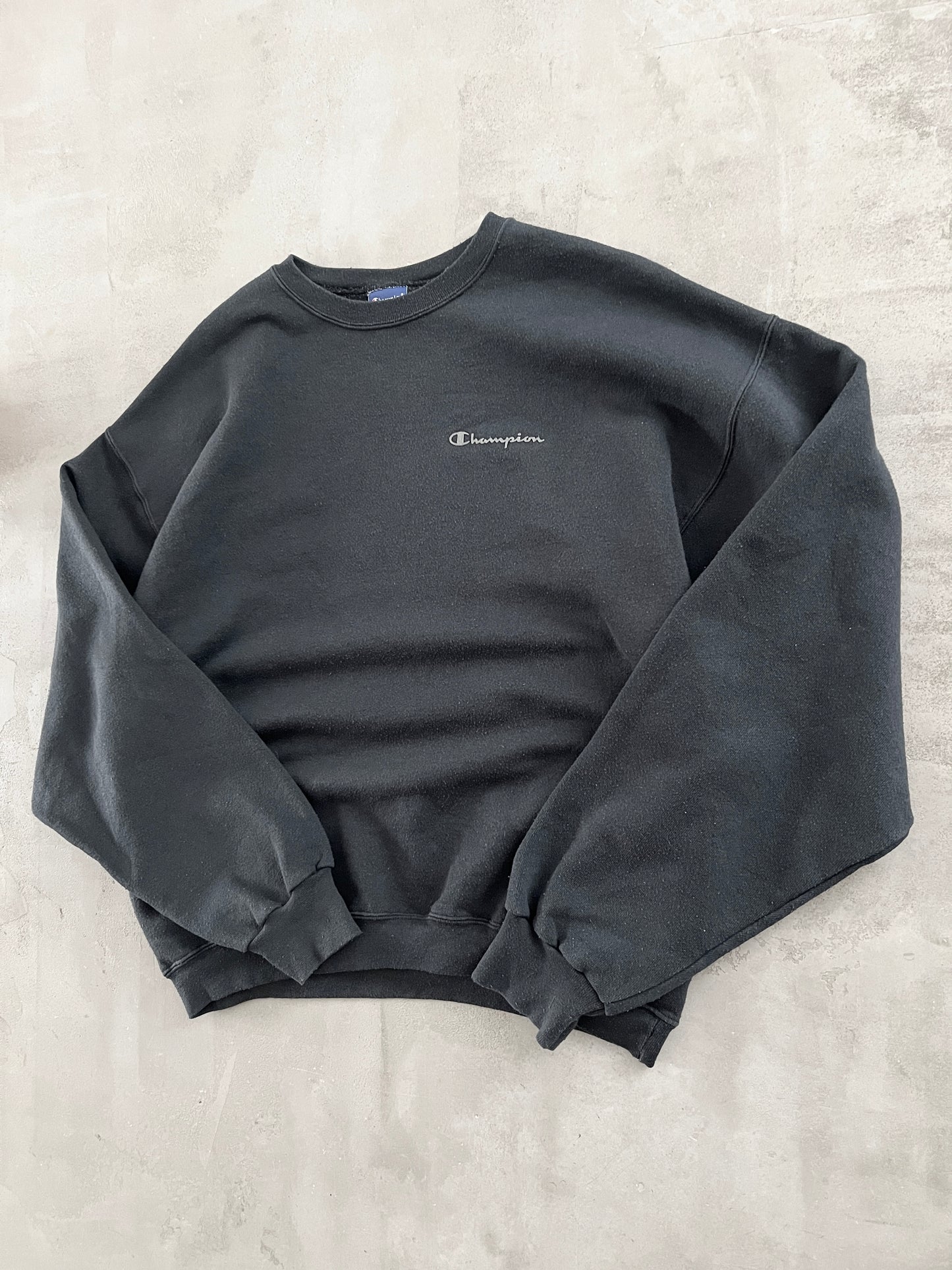 BLACK CHAMPION SWEATER - 1990S - XL/L