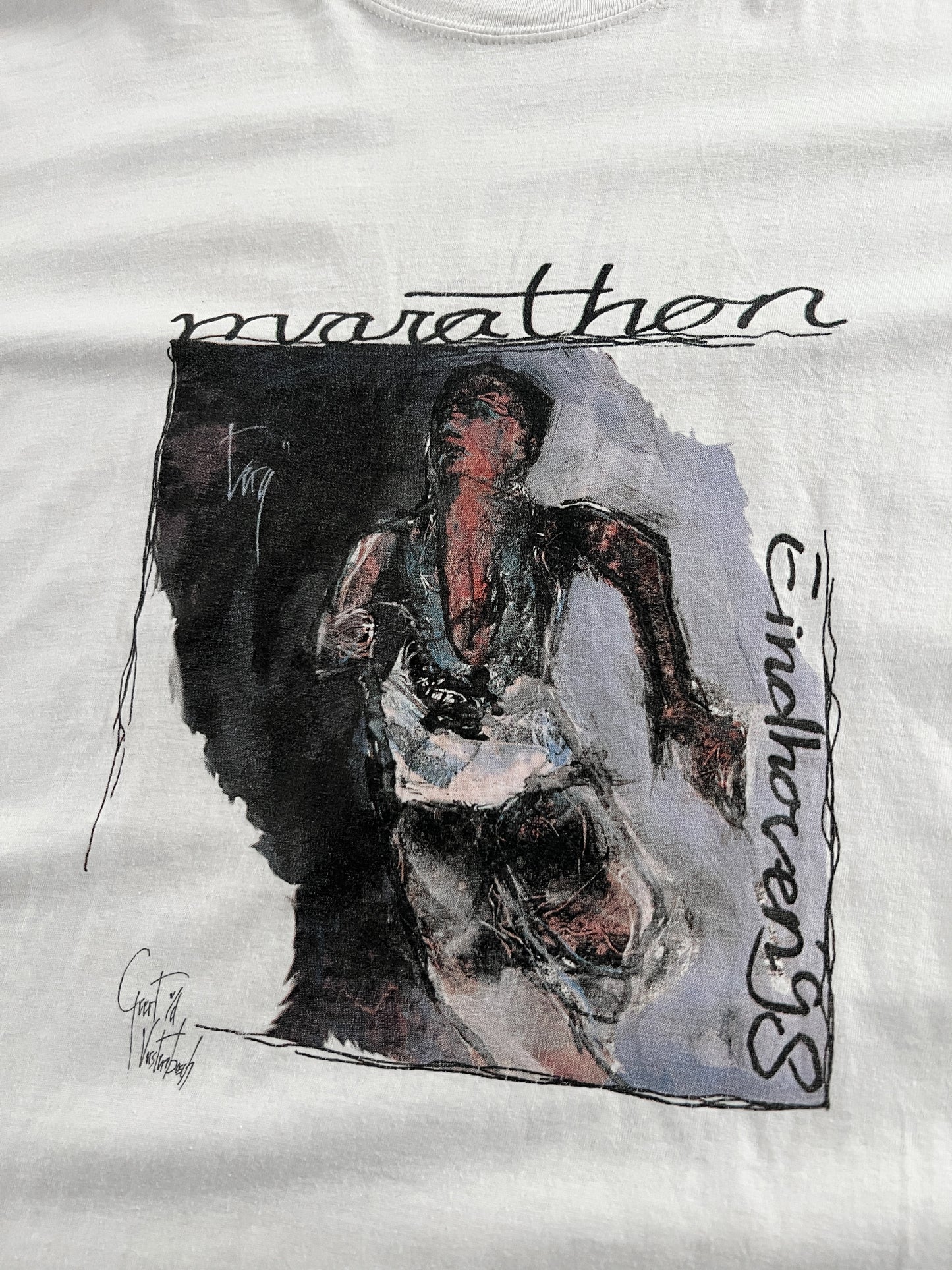 WHITE MARATHON ART TEE - 1998 - L