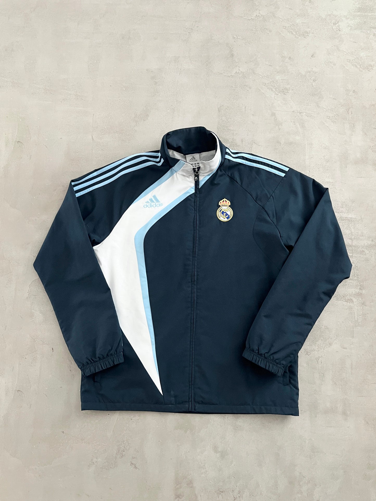 NAVY REAL MADRID JACKET - 2000S - L