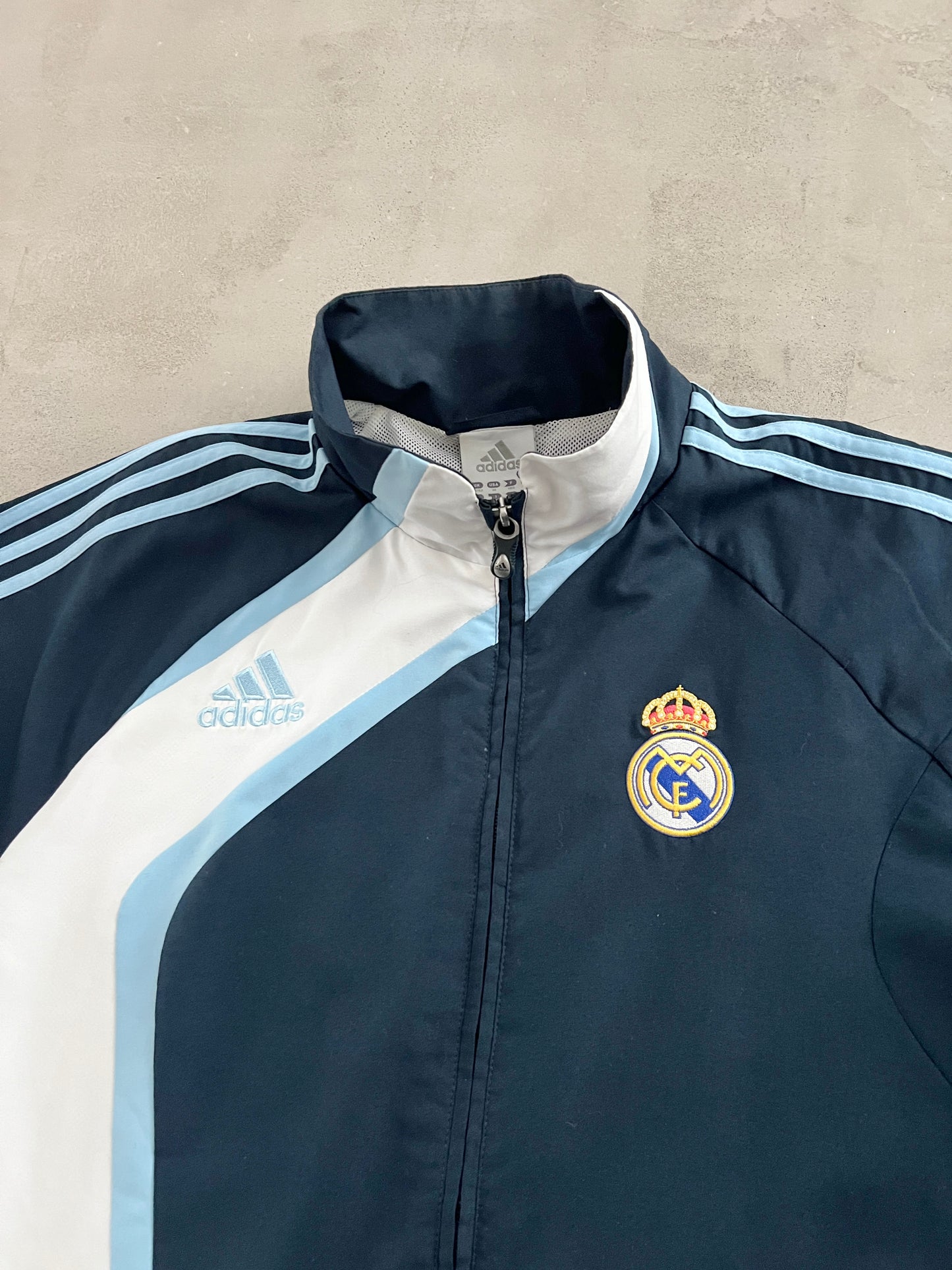 NAVY REAL MADRID JACKET - 2000S - L