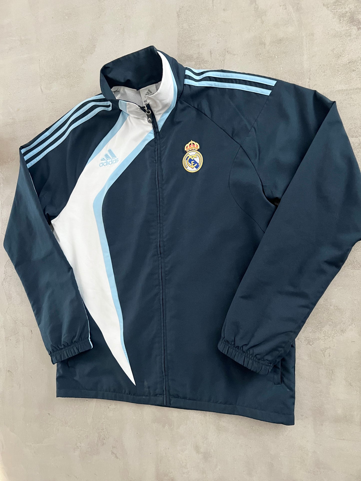 NAVY REAL MADRID JACKET - 2000S - L