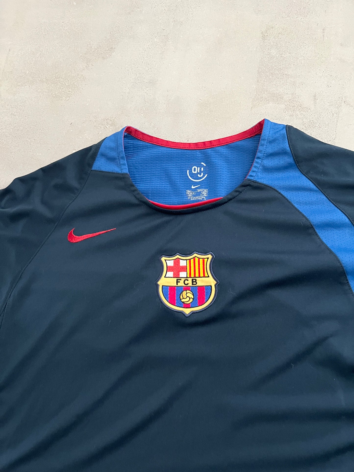 NAVY FC BARCELONA NIKE JERSEY - 2000S - XL