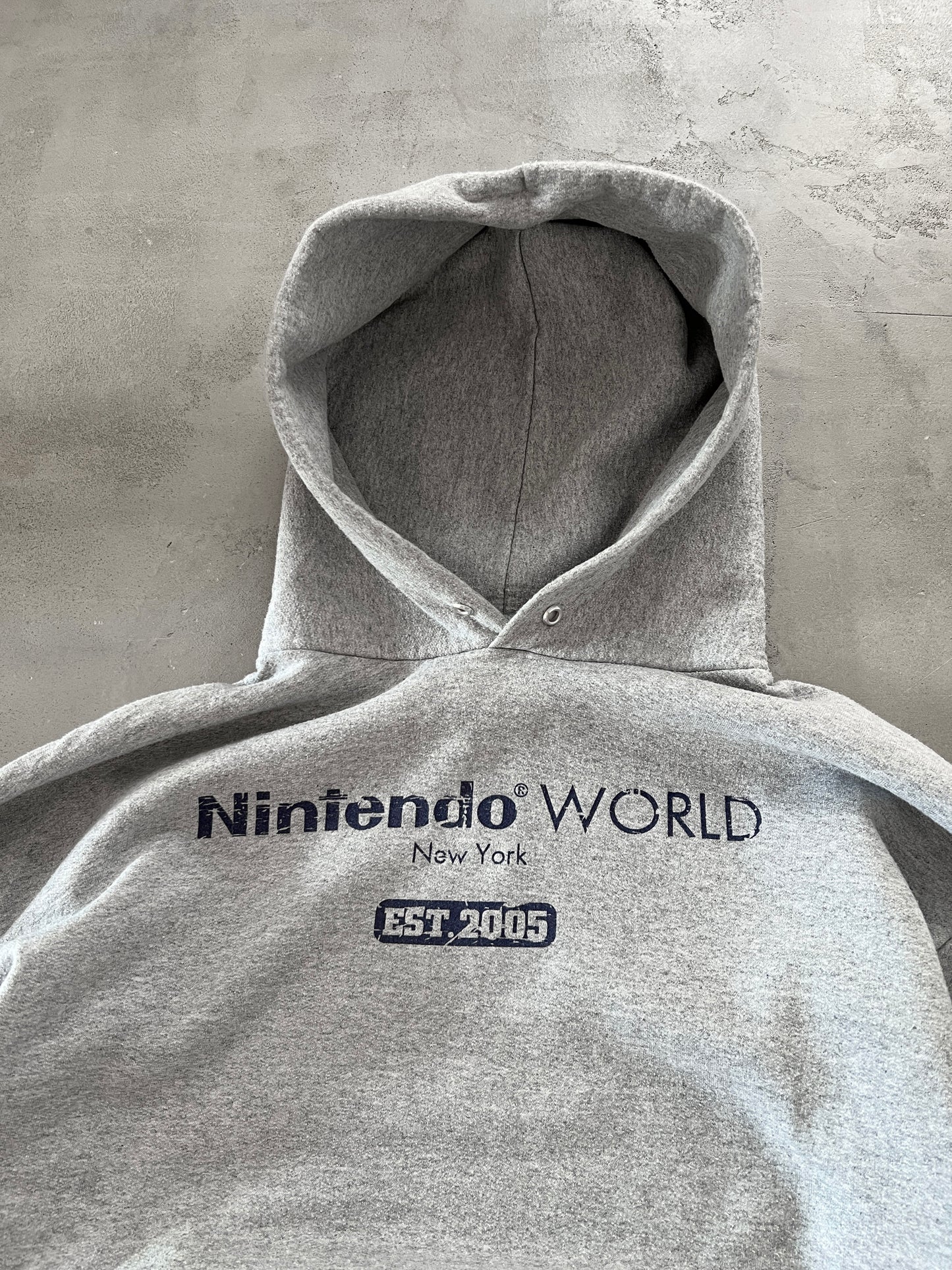 GREY NINTENDO HOODIE - 2000S - L