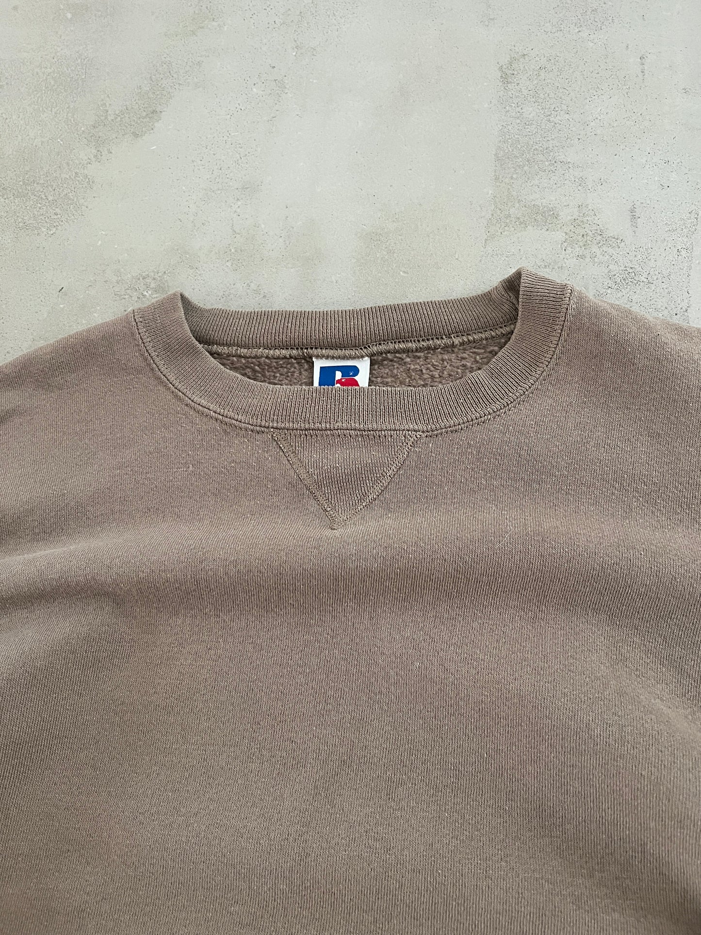 BEIGE/MOCHA RUSSELL SWEATER - 1990S - L/M