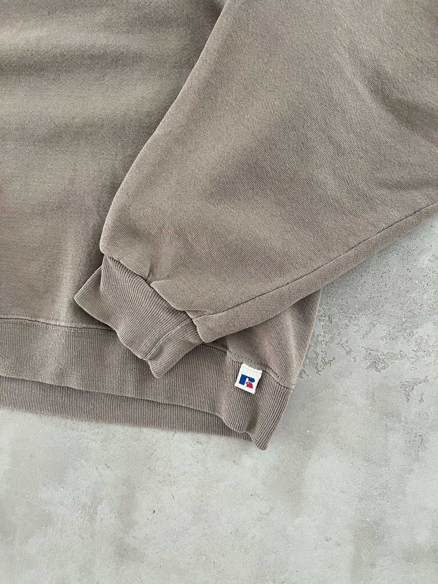 BEIGE/MOCHA RUSSELL SWEATER - 1990S - L/M