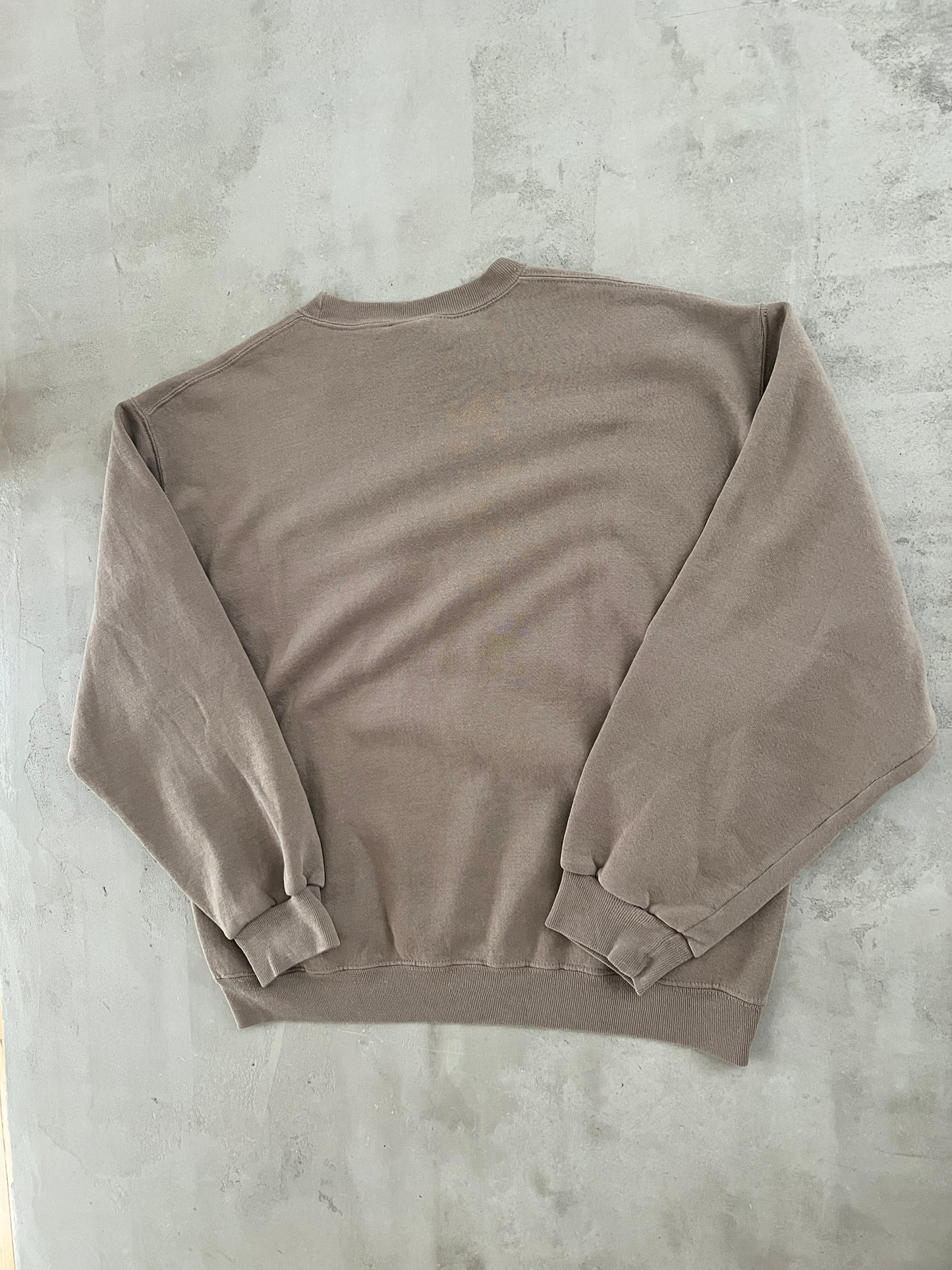 BEIGE/MOCHA RUSSELL SWEATER - 1990S - L/M