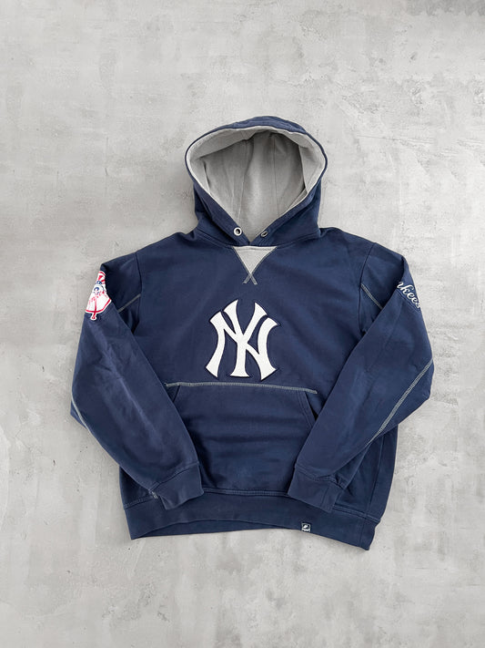 NAVY YANKEES HOODIE - 2000S - M
