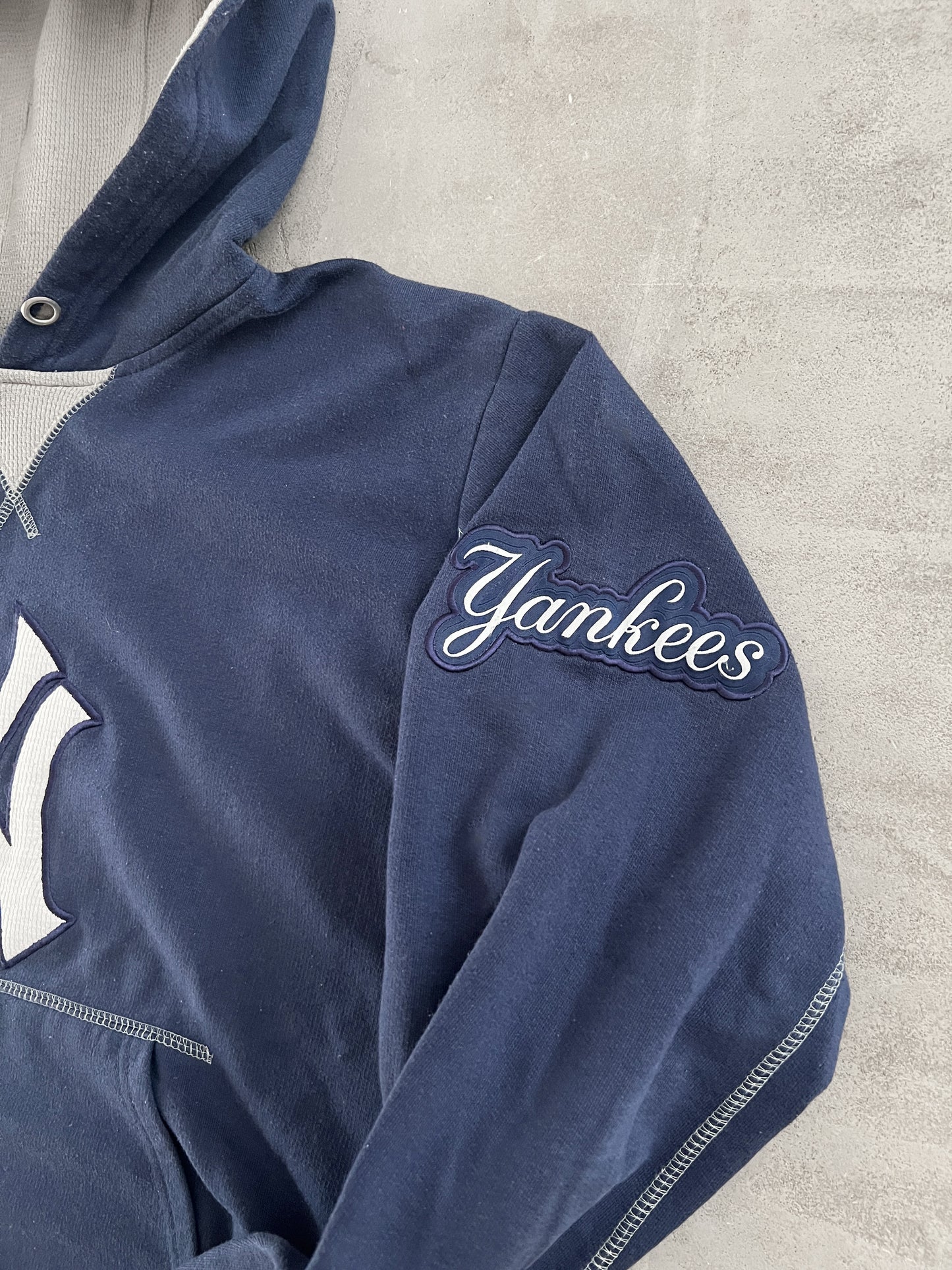 NAVY YANKEES HOODIE - 2000S - M